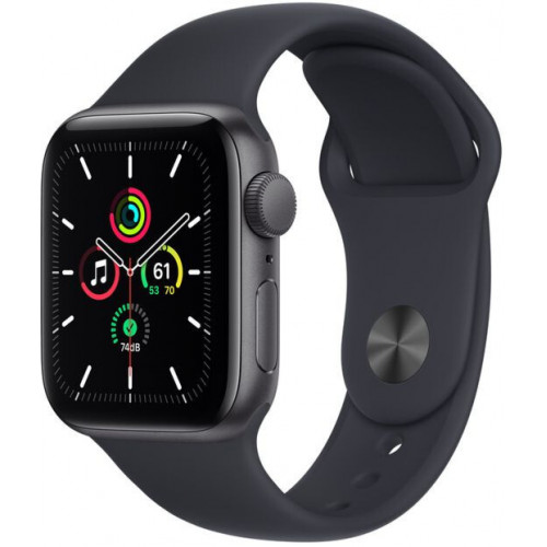 Apple Watch SE GPS 44mm Space Grey Aluminium Case with Midnight Sport Band (MKQ63) 